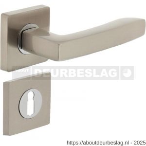 Intersteel 1714 deurkruk Dean op rozet verdekt 55x55x10 mm met nokken en sleutelrozetten chroom-nikkel mat - R26005159 - afbeelding 1