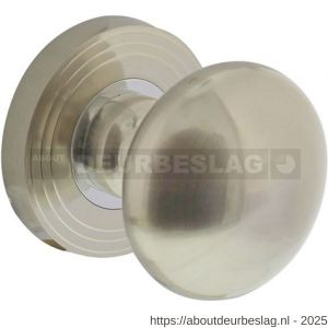 Intersteel Living 2126 knoprozet verdekt met rillen diameter 55x10 mm en nokken chroom nikkel mat - R26005172 - afbeelding 1