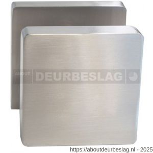 Intersteel Living 2126 knop 212602 vierkant centraal vast op vierkant rozet 7 mm nokken met stift M10/8x89 mm nikkel mat - R26005173 - afbeelding 1