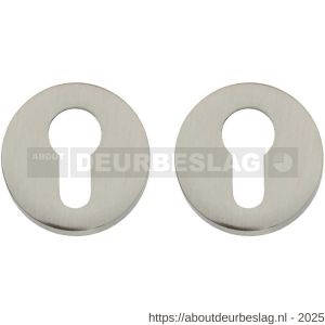 Intersteel 3156 cilinderrozetten verdekt diameter 50x8 mm nikkel mat - R26011348 - afbeelding 1