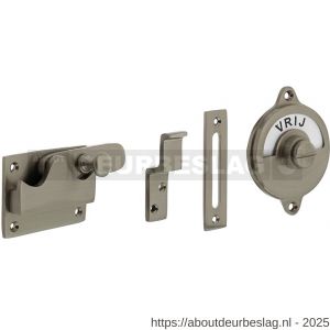 Intersteel Living 3701 WC-overslag vlak met tekst Vrij-Bezet nikkel mat - R26008123 - afbeelding 1