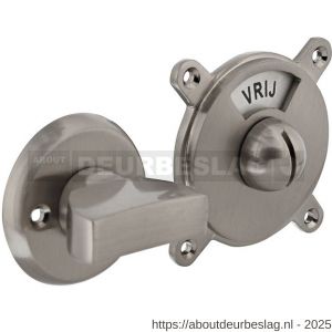 Intersteel Living 3702 WC-sluiting Degeorge met 8 mm stift en tekst Vrij-Bezet nikkel mat - R26009107 - afbeelding 1