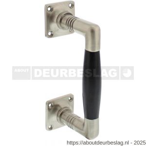 Intersteel 4261 handgreep Ton Basic 75x150 mm op vierkant rozet nikkel mat-ebbenhout - R26008127 - afbeelding 1