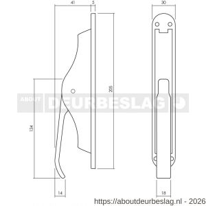 Intersteel Living 5620 set pomp-espagnolet inclusief stangenset 2x 1250 mm nikkel mat - R26009349 - afbeelding 2