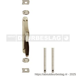Intersteel Living 5620 set pomp-espagnolet Ton 400 inclusief stangenset 2x 1250 mm nikkel mat-ebbenhout - R26009352 - afbeelding 1