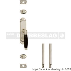 Intersteel Living 5620 set kruk-espagnolet rechts Ton 222 inclusief stangenset 2x 1250 mm nikkel mat-ebbenhout - R26009336 - afbeelding 1