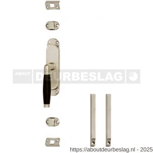 Intersteel Living 5620 set kruk-espagnolet links Ton 222 inclusief stangenset 2x 1250 mm nikkel mat-ebbenhout - R26009335 - afbeelding 1
