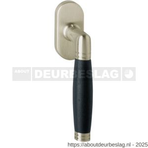 Intersteel Living 6051 raamkruk Ton 222 op ovaal rozet nikkel mat-ebbenhout - R26003762 - afbeelding 1