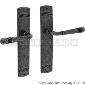 Intersteel Living 1705 deurkruk Helena op schild afgerond 235x45 mm blind oud grijs - R26008137 - afbeelding 1