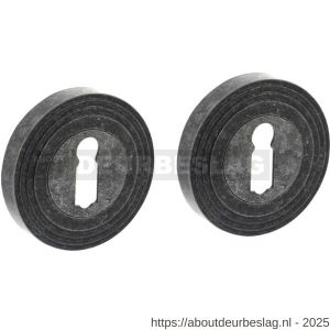 Intersteel Living 3178 sleutelrozetten verdekt met rillen diameter 55x10 mm en nokken oud grijs - R26011017 - afbeelding 1