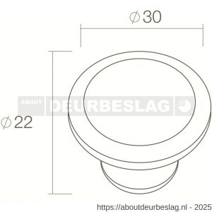 Intersteel Living 8479 meubelknop motief bloem diameter 30 mm grijs - R26004223 - afbeelding 2