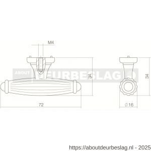 Intersteel Living 8479 meubelknop gerild grijs - R26004137 - afbeelding 2
