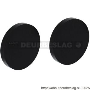 Intersteel Living 0100 afdekrozetten verdekt diameter 56x9 mm met nokken zwart - R26008170 - afbeelding 1