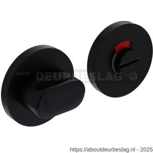Intersteel Living 0100 WC-sluiting verdekt diameter 56x9 mm met nokken en stift 8x8 mm zwart - R26008171 - afbeelding 1