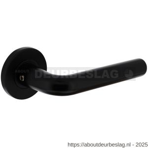 Intersteel Living 0104 deurkruk Recht op rozet verdekt diameter 55x8 mm met nokken zwart - R26008175 - afbeelding 1