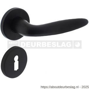 Intersteel 0199 deurkruk Sigaar op rozet verdekt diameter 49x7 mm en sleutelrozetten zwart - R26010624 - afbeelding 1