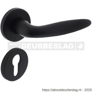 Intersteel 0199 deurkruk Sigaar op rozet verdekt diameter 49x7 mm en cilinderrozetten zwart - R26010625 - afbeelding 1