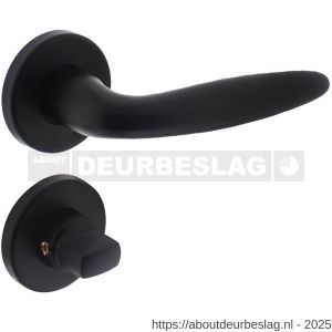 Intersteel 0199 deurkruk Sigaar op rozet verdekt diameter 49x7 mm en WC-sluiting met stift 8x8 mm zwart - R26010626 - afbeelding 1