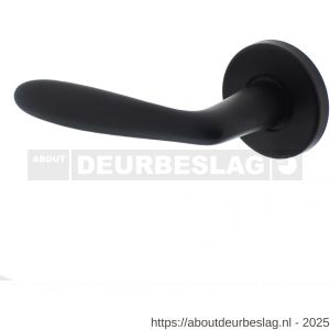 Intersteel 0200 deurkruk gatdeel links Phobos op rozet verdekt diameter 49x7 mm zwart - R26007422 - afbeelding 1