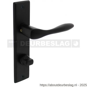 Intersteel Living 0201 deurkruk Banaan met schild rechthoekig 181x41 mm WC 63/8 mm zwart - R26008183 - afbeelding 1