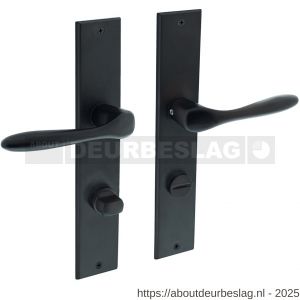 Intersteel 0211 deurkruk Banaan met schild rechthoekig 236x44 mm WC 78/8 mm zwart - R26009151 - afbeelding 1