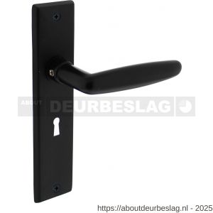 Intersteel Living 0225 deurkruk Sophie met schild rechthoekig 181x41 mm sleutelgat 56 mm zwart - R26008186 - afbeelding 1