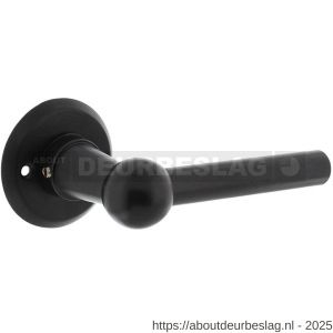 Intersteel Living 0446 deurkruk L/L bol met rozet diameter 50x5 mm zwart - R26010242 - afbeelding 1