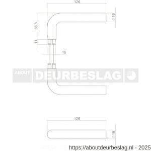 Intersteel 0570 deurkruk Luzern structuur zwart - R26006749 - afbeelding 2