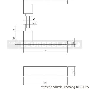 Intersteel 0571 deurkruk Amsterdam structuur zwart - R26008199 - afbeelding 2
