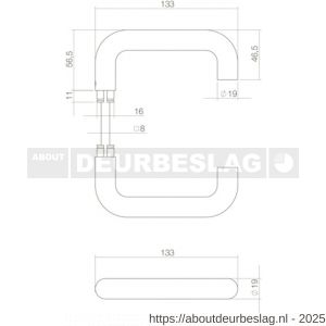 Intersteel 0573 deurkruk Bern structuur zwart - R26006752 - afbeelding 2