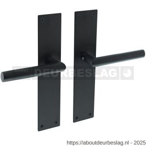 Intersteel Living 0583 deurkruk Jura met schild rechthoekig 250x55x2 mm blind structuur zwart - R26008207 - afbeelding 1