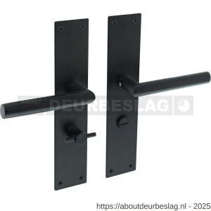 Intersteel Living 0583 deurkruk Jura met schild rechthoekig 250x55x2 mm WC 63/8 mm structuur zwart - R26008212 - afbeelding 1