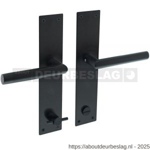 Intersteel 0583 deurkruk Jura met schild rechthoekig 250x55x2 mm WC 116/8 mm structuur zwart - R26010251 - afbeelding 1