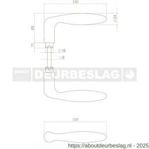 Intersteel 0587 deurkruk Jupiter structuur zwart - R26006756 - afbeelding 2