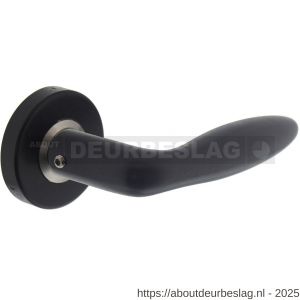 Intersteel Living 0587 deurkruk Jupiter op rozet verdekt diameter 53x10 mm structuur zwart - R26008214 - afbeelding 1