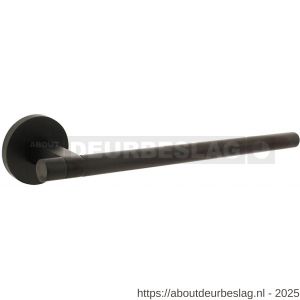 Intersteel 0719 deurkruk Shiraat by Grand en Johnson op rozet éénzijdig verdekt rechts diameter 55x8 mm PVD zwart - R26011175 - afbeelding 1