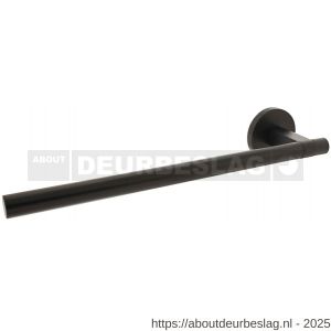 Intersteel 0719 deurkruk gatdeel links Shiraat by Grand en Johnson op rozet verdekt diameter 55x8 mm PVD zwart - R26011289 - afbeelding 1