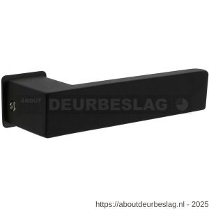 Intersteel 0922 deurkruk gatdeel Amsterdam met rozet zelfklevend 30x30x3 mm structuur zwart - R26010253 - afbeelding 1