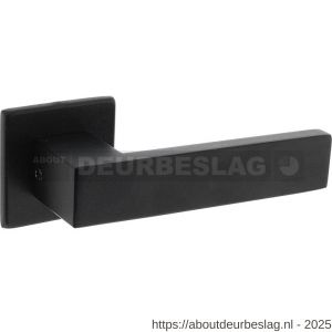 Intersteel Living 0923 deurkruk Amsterdam met rozet verdekt 50x50x5 mm met nokken structuur zwart - R26011022 - afbeelding 1