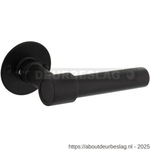 Intersteel Living 1670 deurkruk L/L recht met rozet diameter 50x2 mm structuur zwart - R26008223 - afbeelding 1