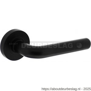 Intersteel Living 1683 deurkruk Agatha op rozet verdekt diameter 52x10 mm met nokken zwart - R26008227 - afbeelding 1