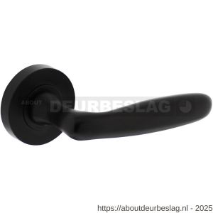 Intersteel 1692 deurkruk gatdeel rechts Bjorn op rozet verdekt diameter 52x10 mm met nokken zwart - R26008231 - afbeelding 1