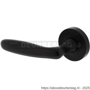 Intersteel 1692 deurkruk gatdeel links Bjorn op rozet verdekt diameter 52x10 mm met nokken zwart - R26008232 - afbeelding 1