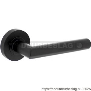 Intersteel 1693 deurkruk gatdeel rechts Bastian op rozet verdekt diameter 52x10 mm met nokken zwart - R26008234 - afbeelding 1