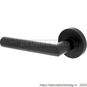 Intersteel 1693 deurkruk gatdeel links Bastian op rozet verdekt diameter 52x10 mm met nokken zwart - R26008235 - afbeelding 1
