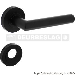 Intersteel 1693 deurkruk Bastian op rozet verdekt diameter 52x10 mm met nokken en rondcilinderrozetten zwart - R26010258 - afbeelding 1