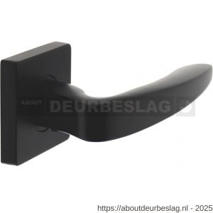 Intersteel Living 1711 deurkruk Zeus op rozet verdekt 55x55x10 mm met nokken zwart - R26006759 - afbeelding 1
