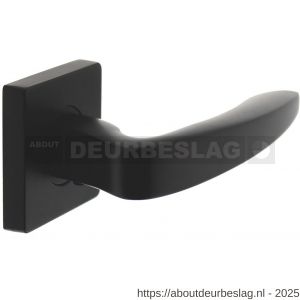 Intersteel 1711 deurkruk gatdeel Zeus op rozet verdekt 55x55x10 mm met nokken zwart - R26007021 - afbeelding 1
