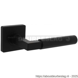 Intersteel Living 1741 deurkruk Baustil op rozet verdekt 55x55x10 mm met nokken zwart - R26010266 - afbeelding 1
