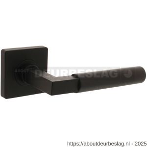 Intersteel 1741 deurkruk gatdeel rechts Baustil op rozet verdekt 55x55x10 mm met nokken zwart - R26010267 - afbeelding 1